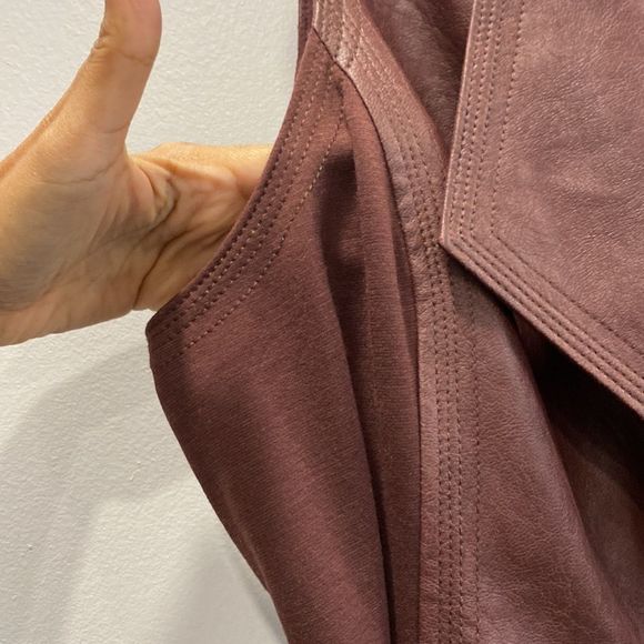 BCBGMaxAzria Layla Asymmetrical Dress Faux Leather - Picture 14 of 16